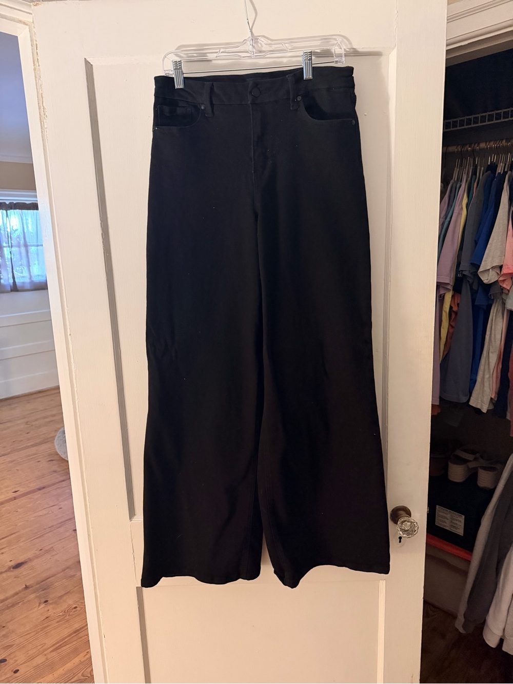 JBD Just Black Denim Wide Leg Pants – Black